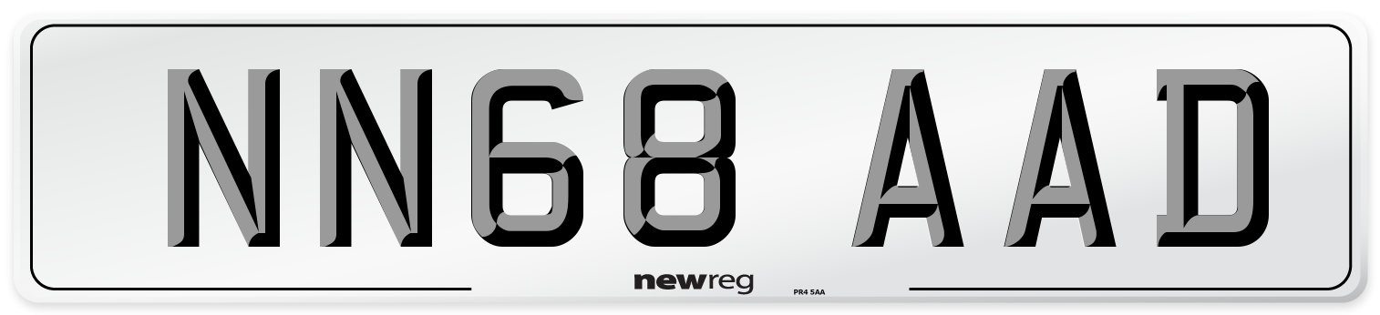 NN68 AAD Number Plate from New Reg